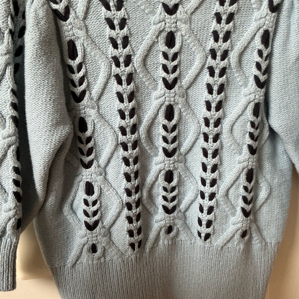 RAILS ADDY CONTRAST DIAMOND SKY BLUE KNIT SWEATER SIZE SMALL - Picture 15 of 15